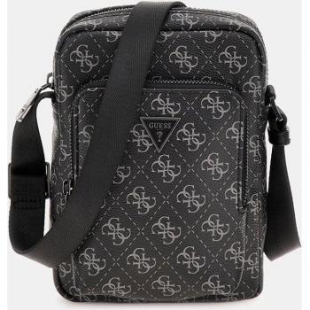 Guess Vezzola Eco Xbody Double Pocket Crossbody Bag - Dark Black