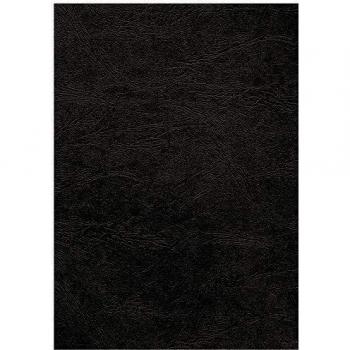 Fellowes Portadas para encuadernar de cartón símil piel Delta Cuero, extra rígido, 250 micras, 100% reciclables, formato A3, con certificación FSC, pack de 100, color negro