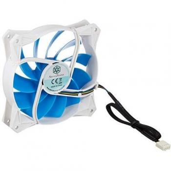 SilverStone SST-FQ122 - Ventilador de refrigeración silencioso de 120mm PWM para ordenador Serie FQ, Alto flujo de aire, azul-blanco