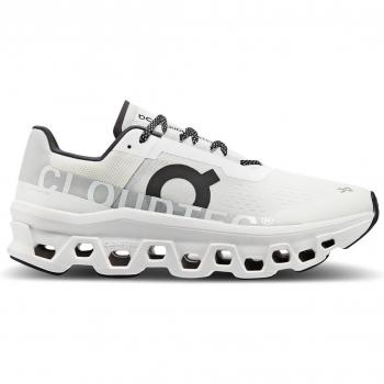On Cloudmonster Men's White Running Shoes - Size 45 - Polyester Performance