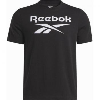 Camiseta Reebok Identity Big Stacked Logo Hombre Negro