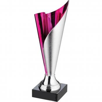Copa trofeo Tulip gama - Rosa y plateado Stem Riser trofeo