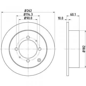 Disco de freno Hella 8DD 355 107-331