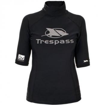 Trespass Azad Rash Guard Top, Mujer, Negro