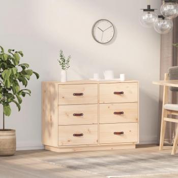Aparador de madera maciza de pino 100x40x75 cm - Mueble de Almacenaje de Salón, Buffet para salón Moderno, Armario Auxiliar, Armario de Almacenamiento