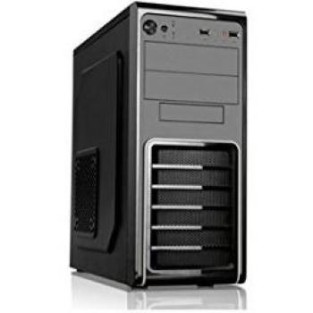 3go - Caja ATX 6625 Negra+línea Plata+f.al.460w sata