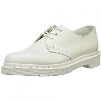Dr. Martens1461 MONO Smooth WHITE - Zapatos de Cordones Unisex adulto, Blanco - blanco, 38
