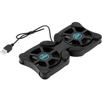 Timetided USB Doble Puerto de Ventiladores portátil Pulpo portátil Ventilador Enfriador Almohadilla de refrigeración para portátil de 14 Pulgadas con luz LED
