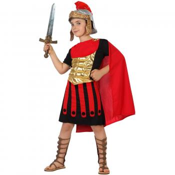 Disfraz de Gladiador Centurión Negro para Niños (Talla 10-12 Años)