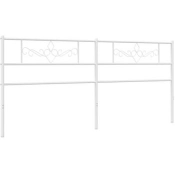 Cabecero de metal blanco 193 cm con patas metálicas, cabezal alto para cama, soporte de espalda de cama para dormitorio