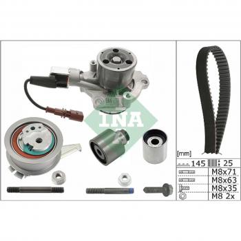 Conjunto de control de válvulas INA 530 0759 30 (correa + rodillo + bomba de fluido) y Bomba de agua + kit de correa de distribución INA 530 0759 30