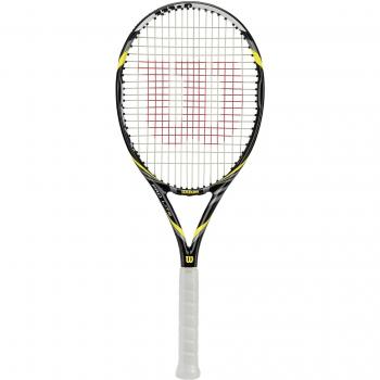 Wilson Pro Lite 100 TNS RKT W/O Raqueta de tenis, Unisex adulto, Negro / Amarillo