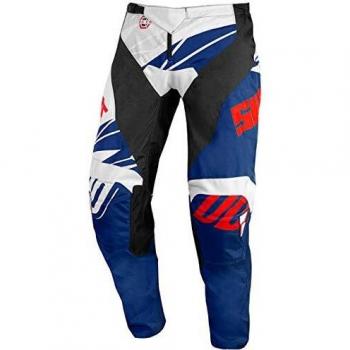 SHOT KID Devo Ventury - Pantalón deportivo para hombre, color azul y rojo