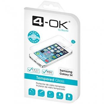 4-OK PRGSG4 - Protector de pantalla de vidrio templado para Samsung Galaxy S4, transparente