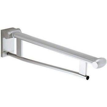 Agarradera abatible Keuco Plan Care para lavabo, 650 mm, cromado/blanco (RAL 9010)