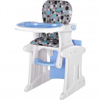 HOMCOM Trona para Bebés 3 en 1 Convertible en Mesa y Silla para Niños de 6 Meses a 6 Años, Ajustable en Altura con Respaldo Reclinable, Band