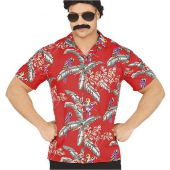 Camisa Hawaiana con Loros para Adulto
