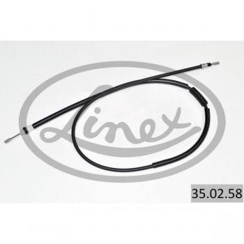 Cable de freno de mano LINEX 35.02.58 - Tipo: Cable de freno de mano, Características: Compatible con vehículos específicos, longitud adecuada para instalación, material duradero y resistente a la corrosión, fácil instalación