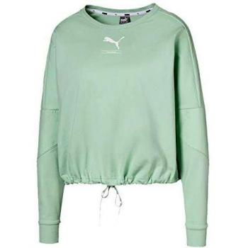 PUMA Sudadera para Mujer Nu-tility Crew, Mujer, Sudadera, 581378, Verde Oscuro, Extra-Small