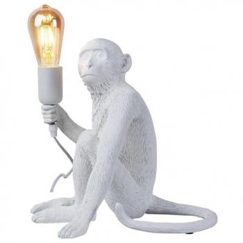 Lámpara de Mesa LED Mono Blanco 'Rila' en Resina Creativa