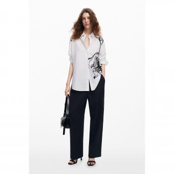 Blusa de mujer Desigual Fukuoka Lacroix, tipo: blusa, características: diseño oversize, colaboración con Christian Lacroix