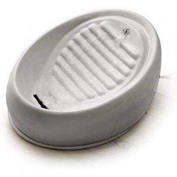 Lucky Kitty Ceramic Drinking Fountain - 1.5 Liters, White