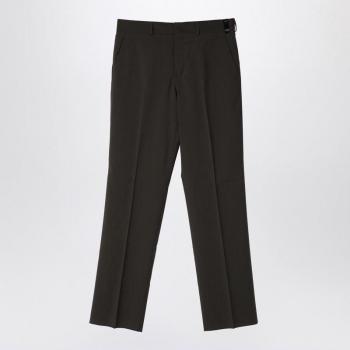 Fendi Men's Dark Wool Trousers in Green | Size 48 | FB0961ASCH