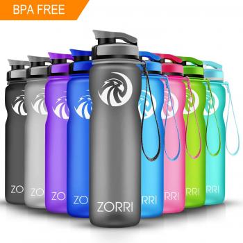 Botella agua deporte - Water Bottle 20oz/1L Tritan Prueba de Goteo Libre de BPA /Eco-Friendly Plastico con Filtro Para Niños, Deportes, Yoga, Senderismo, Viajes, Oficina, Universidad Coche Botellas de Agua 1-Click Apertura regalo