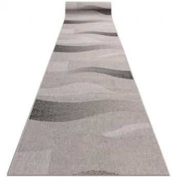 Alfombra de Pasillo SIZAL FLOORLUX Modelo 20212 Plateado/Negro 80x170 cm Beige