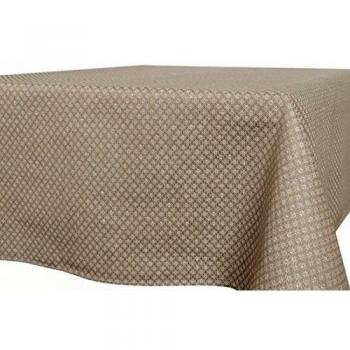 Lino fashion: gris Diamond Patterned mantel, lino/algodón, gris claro, 150cm x 400cm- 59 x 157