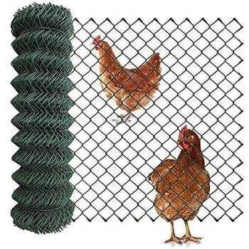 Amagabeli 1M X 25M Tela Metálica Valla alambre de Malla Enrejado Cuadrada Verde Grosor 2.4 mm Malla de Alambre plastificada verde Rombo 50 x 50 mm Malla Galvanizada Valla de Tela Metálica DA137