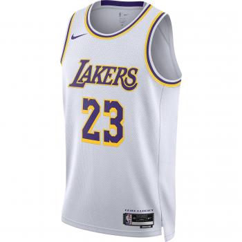 Nike Dri-FIT LeBron James Los Angeles Lakers 2022/23 Men's Swingman Jersey - White, Size M
