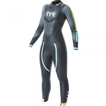 Traje de Neopreno TYR Hurricane Cat-2 Mujer Manga Larga Negro Rosa Azul S-M