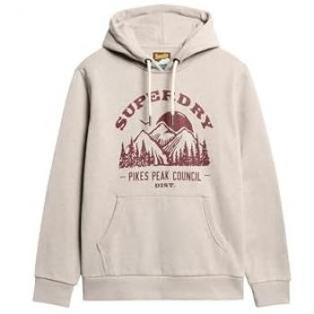 Sudadera con Capucha Lo-fi Outdoor Graphic Beige para Hombre - Algodón Orgánico, Sostenible, Talla M