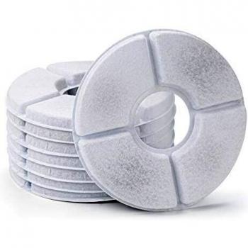 WATSABRO Fontaine à Chat Filtre à Eau Filtre de Rechange, Filtre de Replacement pour Fontaines Flower Diamètre 12.6CM