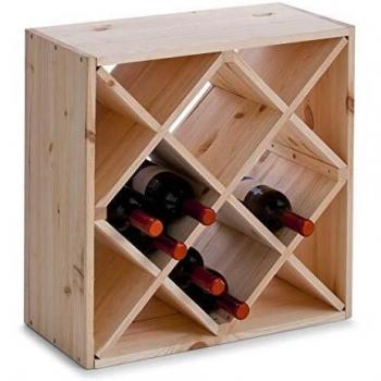 Zeller 13171 Botellero, Madera, Marrón, 52x25x52 cm