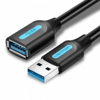 Cable Alargador USB 3.0 Vention Macho a Hembra 5m Negro