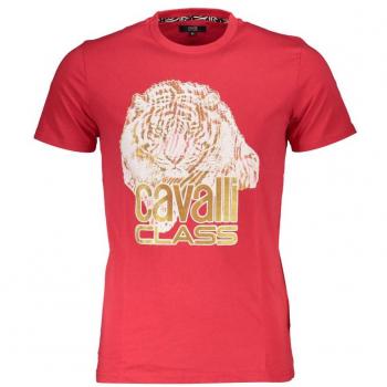 Cavalli Class Red Cotton T-Shirt - XXL
