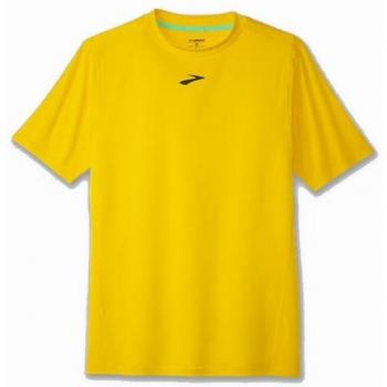 Camiseta de Manga Corta Hombre Brooks High Point Amarillo