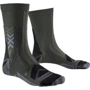 Calcetines X-Socks Hike Expert Silver Crew, Unisex adulto, color Dark Sage/Black, talla 42-44