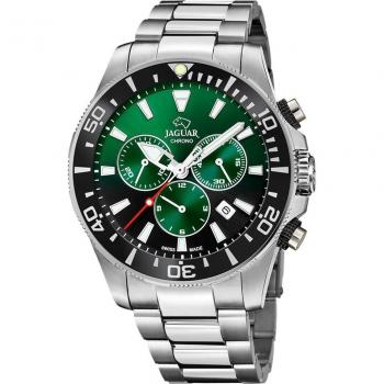 Reloj Jaguar Executive J861/9 para Hombre, Esfera Verde, Caja y Pulsera de Acero Plateado