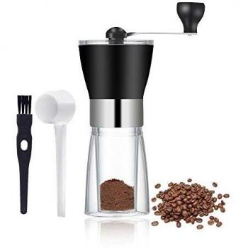 Zubita Molinillo de Café Manual, Portátil Moler a Mano Cafe Manual Regulable, Mini Molinillo de Cafe Mill Plus de Cerámica Ajustable con Moledores Molino de Café para Acampar, Viajar, Oficina
