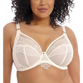 Elomi Priya Plunge Bra - Vanilla - Women's Soft Cup - Size 40G - G-M Cup