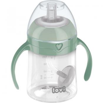 Taza con pajita lastrada y asas 150ml Lovi
