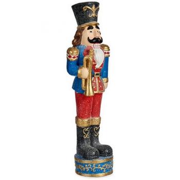 Figura Decorativa Azul Cascanueces de Cerámica 15 x 65,5 x 21,5 cm