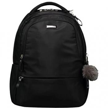 Mochila Totto Adelaide 2 para Mujer, compatible con portátil de 14, color negro, cuenta con sistema RFDI y argollas para candado