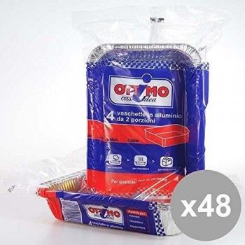 Set 48 OTTIMO Alluminio 2 Porz.S/C 4Pz Prodotti per la cucina