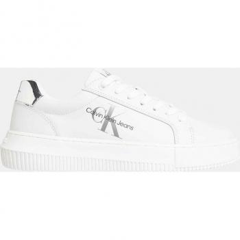 Calvin Klein Women's Chunky Cupsole Leather Sneakers - White Size 7 US