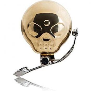 Suck UK SK Bellskull1 Timbre de Bici con Calavera, Unisex, Dorado, 4.00x6.50x6.50 cm