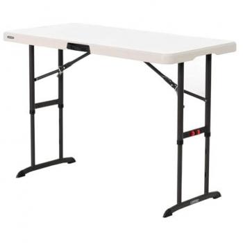 Mesa Plegable Lifetime 122 x 86 x 61 cm Crema Acero Plástico Estándar